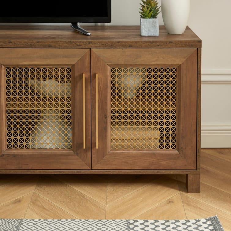 69.5'' Wood TV Stand Media Console Entertainment Center