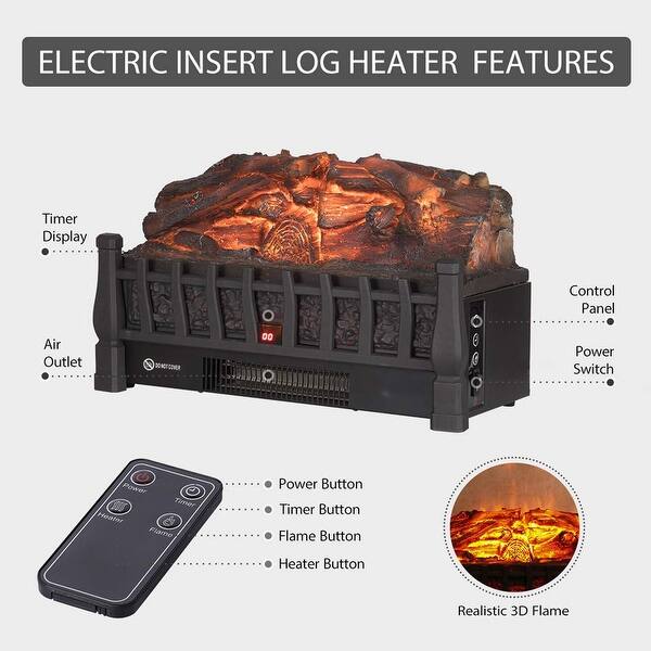 Shop Regal Flame 20 Inch Electric Fireplace Log Realistic Ember