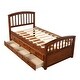 preview thumbnail 6 of 38, Solid Pine Wood Twin Platform Bed with 6 Drawers, Eco-Friendly Design