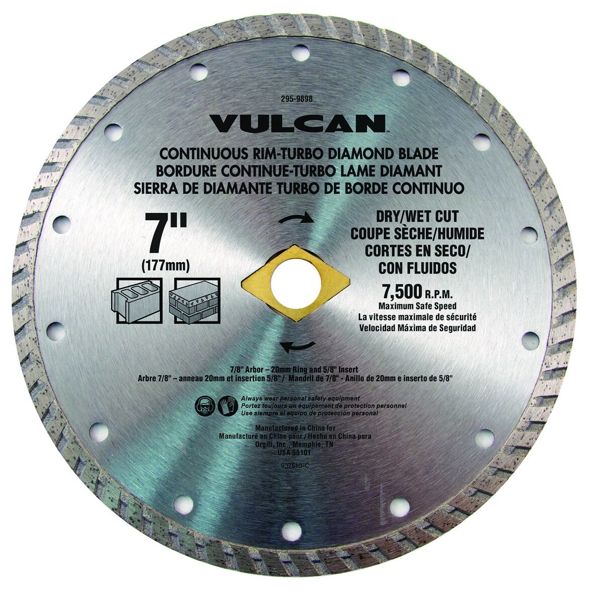 Power Tools 2 All Kut 12 Turbo Diamond Circular Saw Blades Dry Wet