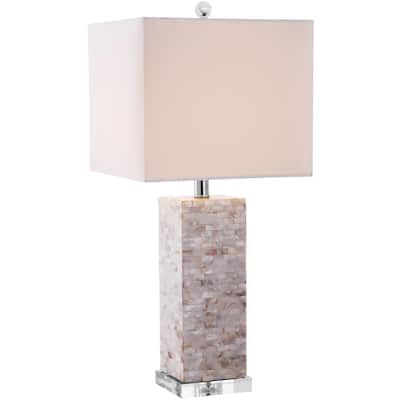 SAFAVIEH Lighting 26-inch Homer Shell Table Lamp - 11.5"x11.5"x26"