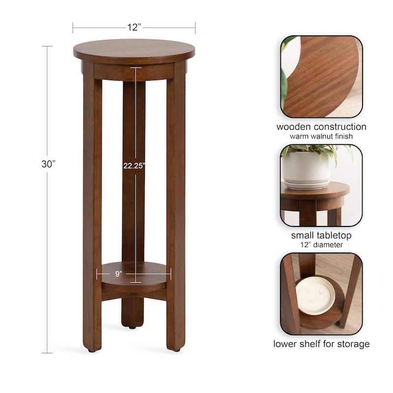 Kate and Laurel Foxford Round Wood Side Table