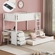preview thumbnail 39 of 53, Twin-Over-Twin Bunk Bed with Twin size Trundle, Storage and Desk,Multifunctional Bunk Bed With Storage