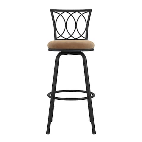 Copper Grove Yangiyol Upholstered Height-adjustable Swivel Bar Stools (Set of 3) - N/A