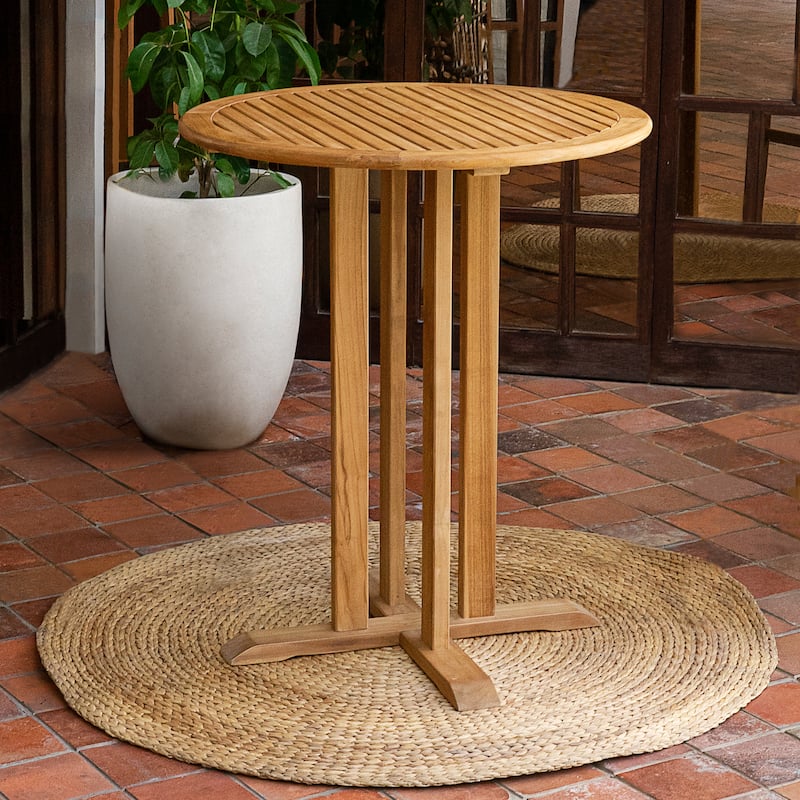Cambridge Casual Chara Teak wood Bar-height Patio Bistro Table - Brown