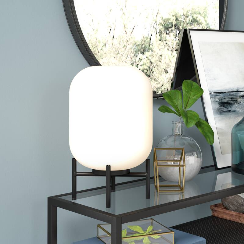 Carson Carrington Sagen Glass and Brass Table Lamp