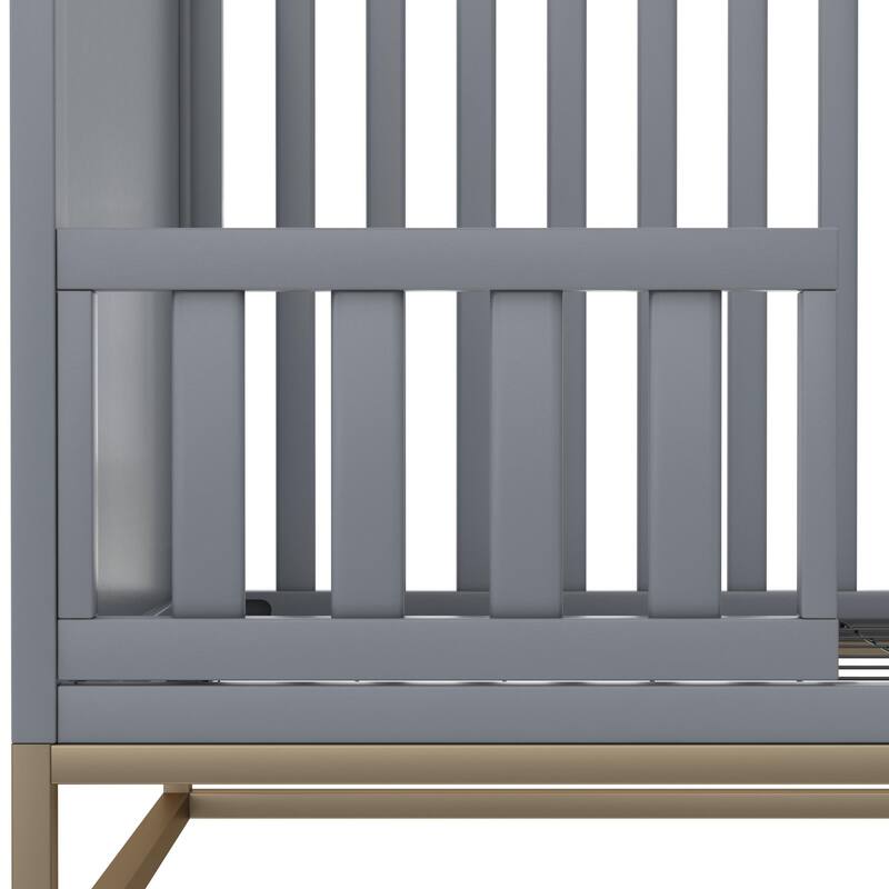 Little Seeds Haven 3 in 1 Convertible Wood Crib with Metal Base