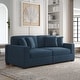 preview thumbnail 7 of 132, Corduroy Couch Modular Sectional Sofa with Pillows 2 Piece - Navy