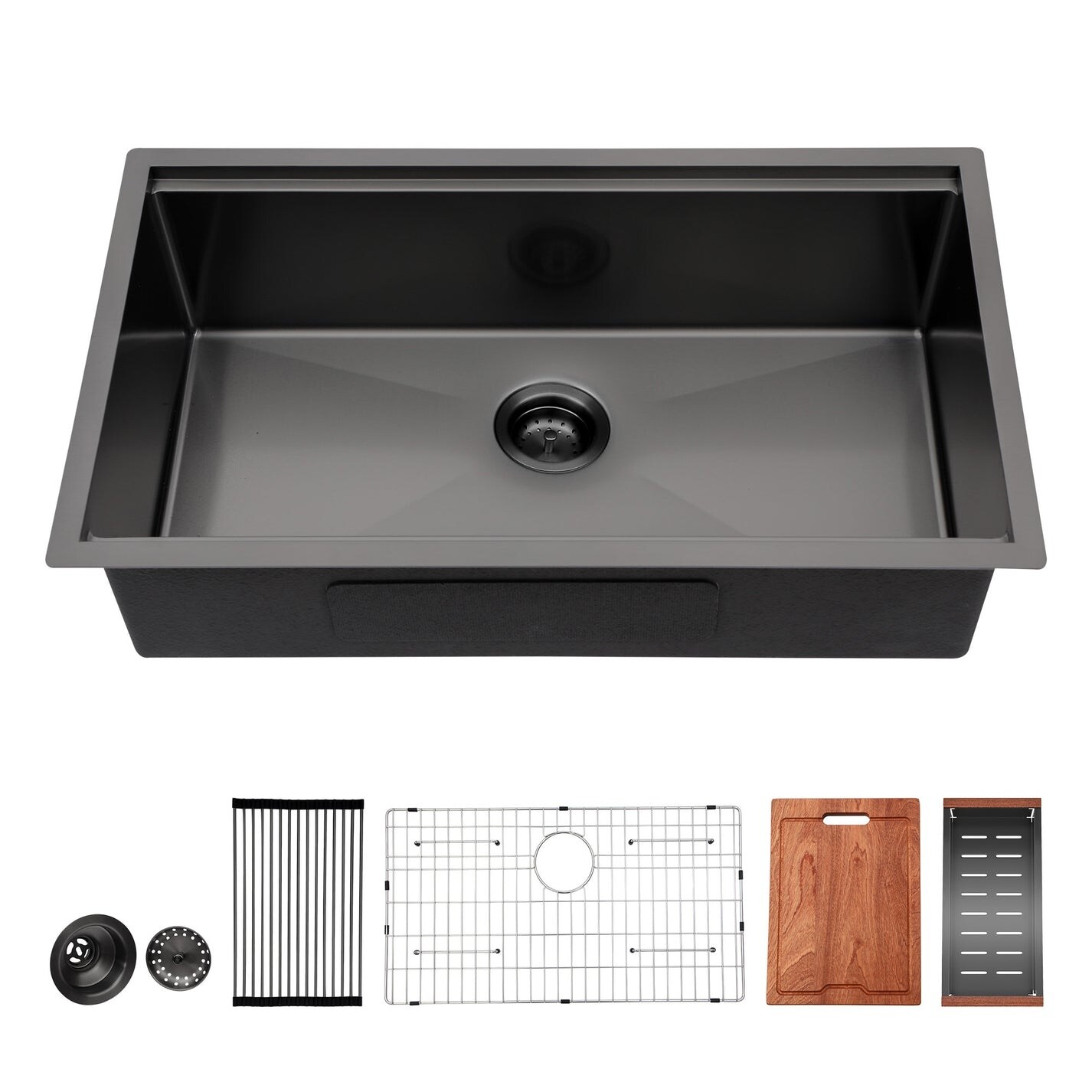 送料無料 33 Stainless Bowl Gauge 16 Bowl Single Sink Undermount Inch. その他