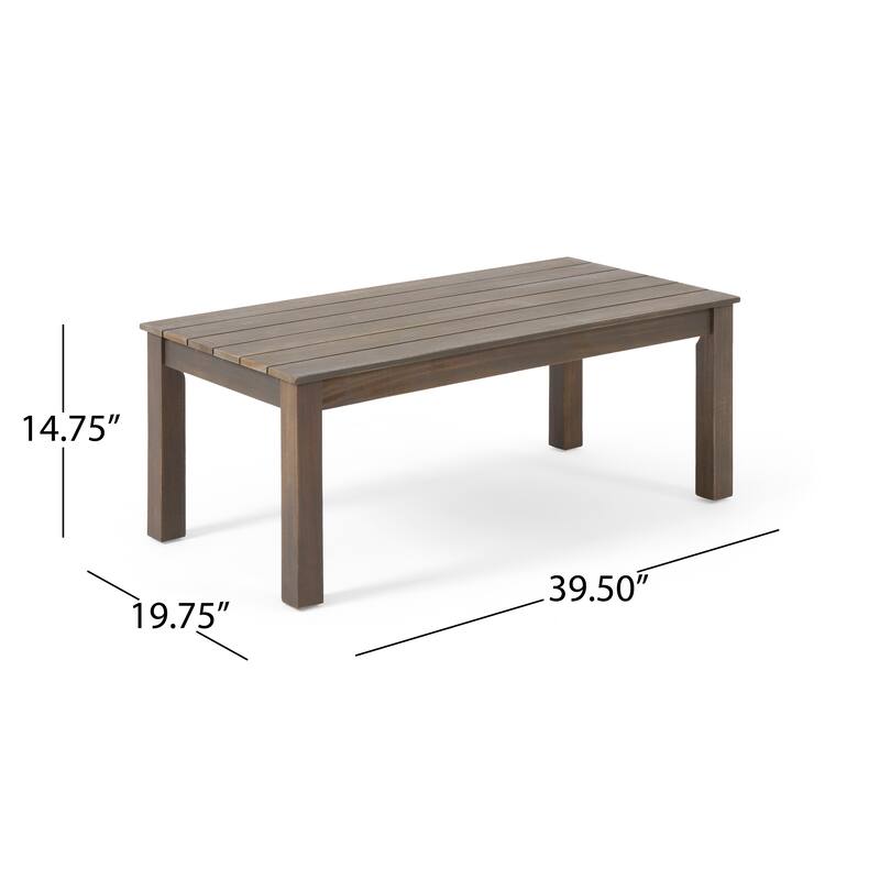Temecula Outdoor Acacia Wood 4-Seater Chat Set by Christopher Knight Home