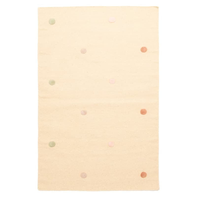 ECARPETGALLERY Flat-Weave Marrakech Cream Wool Kilim - 3'3 x 5'2