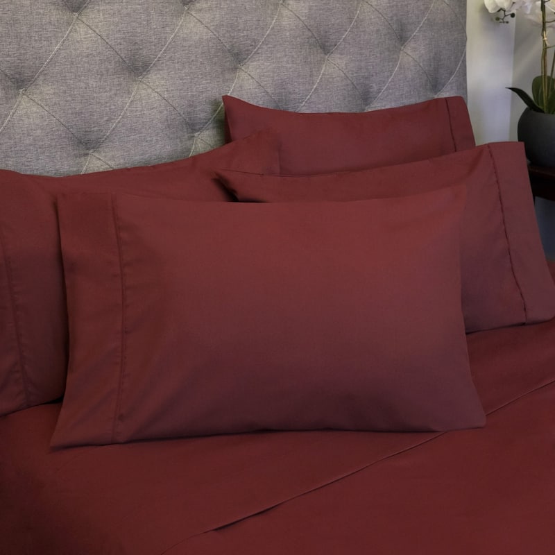 Luxurious Ultra-soft 6-pc. Bedsheet Set - Queen - Burgundy