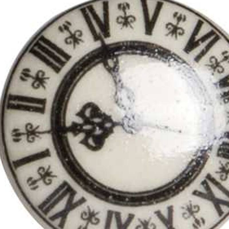Hand-Painted Ceramic Drawer Knobs Set of 12 with Letters and Numbers Theme for Living Room - 1.5” x 1.5” x 1.5”