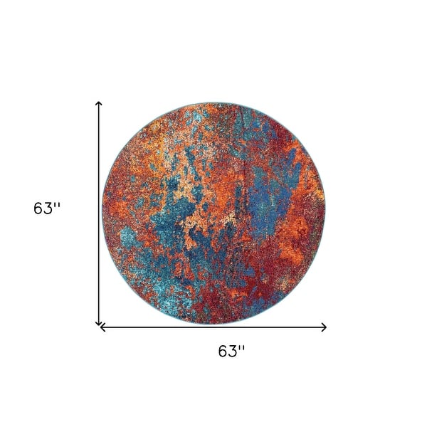 5' X 7' Atlantic Abstract Non Skid Area Rug 5' X 7' Atlantic Abstract Non Skid Area Rug