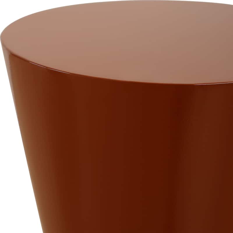Gloss Terracotta Drink Table - 25" - Red