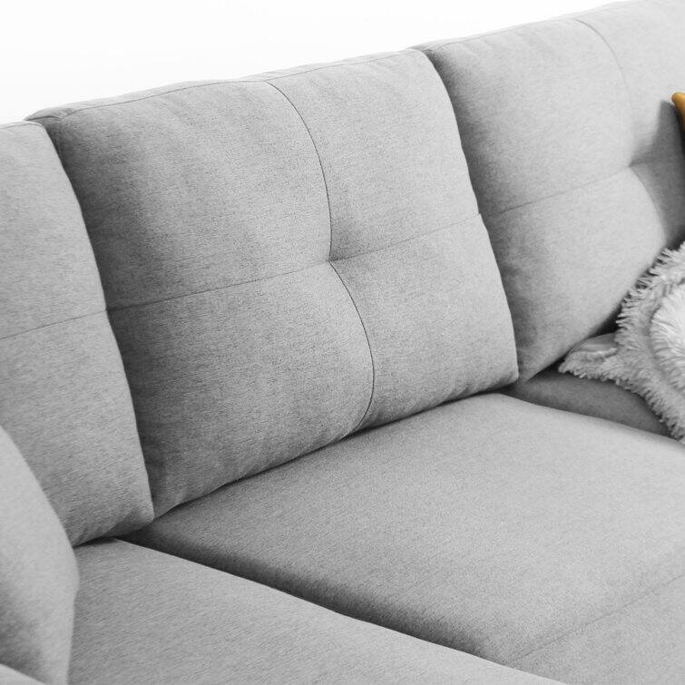 DENOSEN Modern L-shape Fabric Sectional Sofa and Chaise