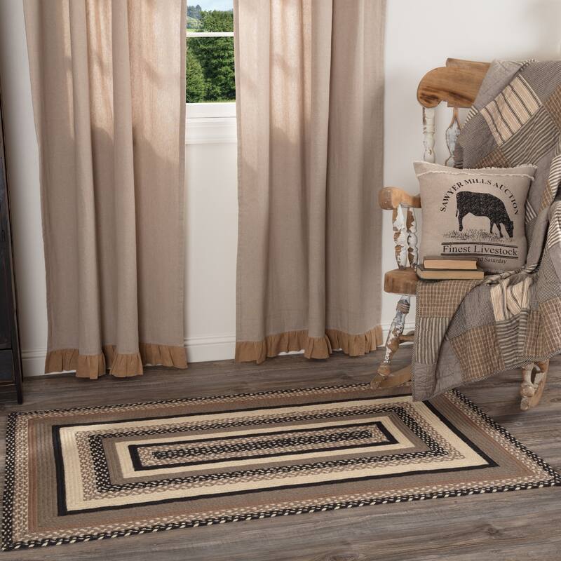 Sawyer Mill Charcoal Jute Rug Rect w/ Pad 36x60 - 36x60 - White
