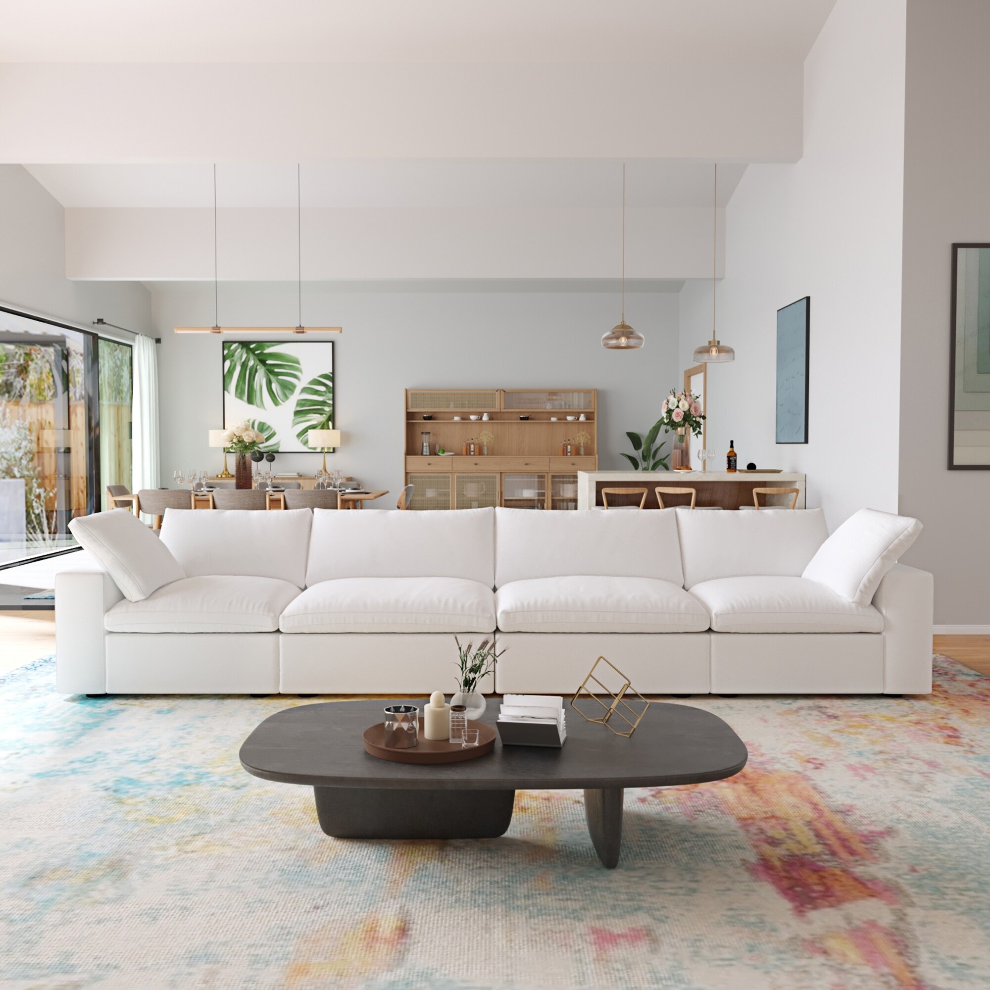 Down blend sectional sofa outlet