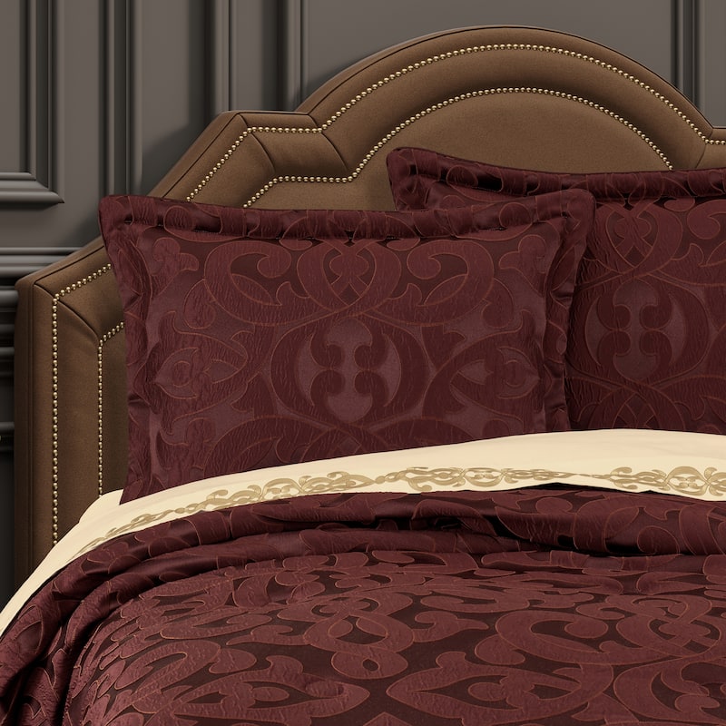 La Boheme Maroon Comforter Set