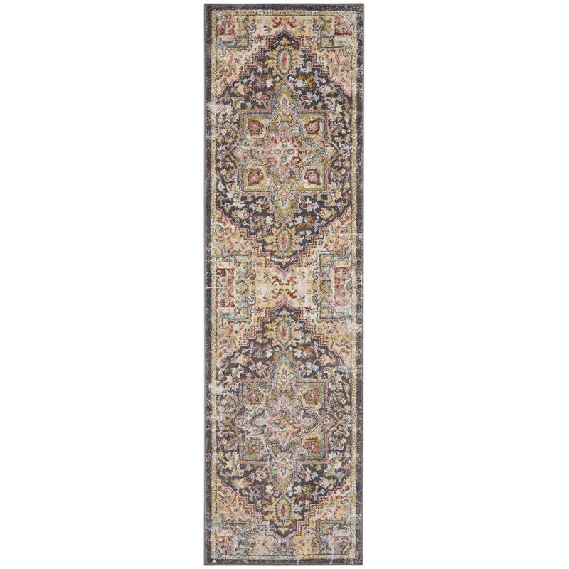 Nourison Juniper Persian Farmhouse Medallion Multicolored Area Rug