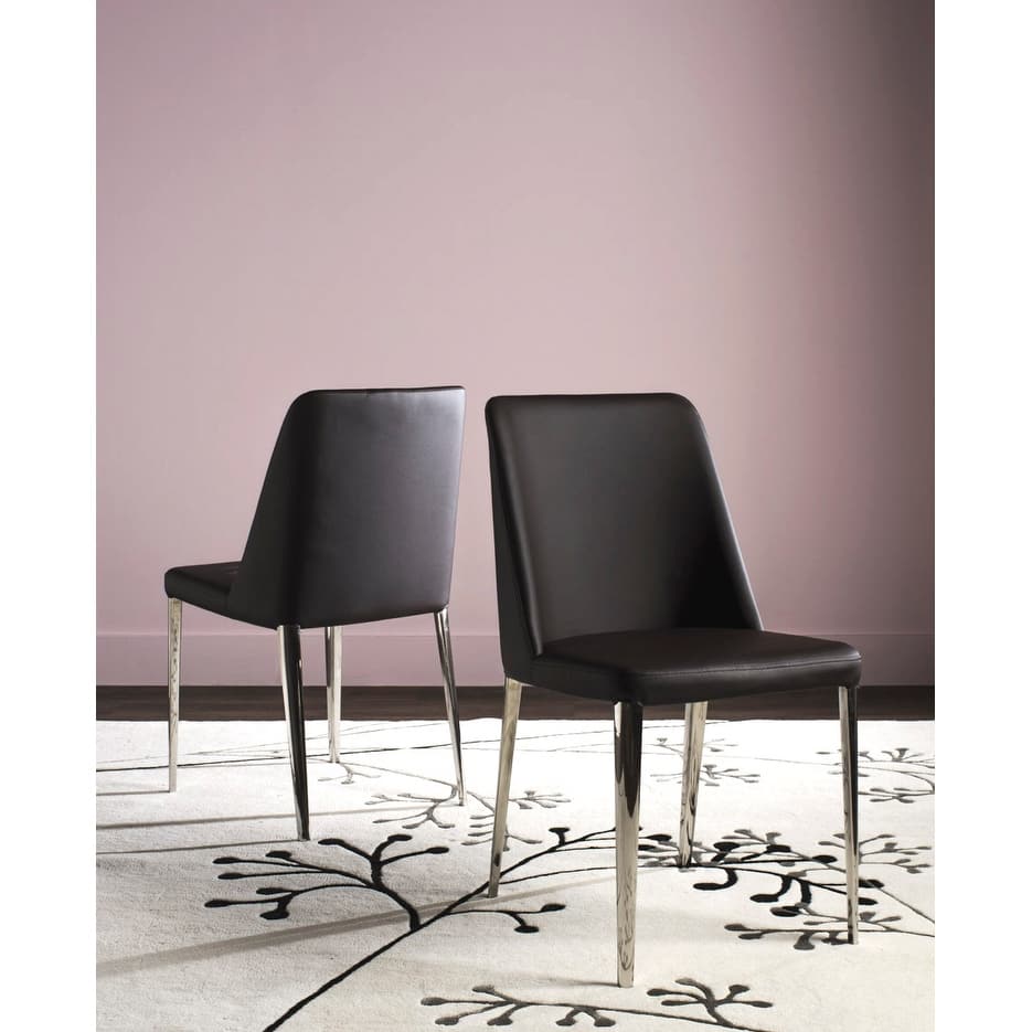 SAFAVIEH Haruko Mid Century Dining White Dining Chair (Set of 2) - 22.5" x 17.8" x 34.8" - 23Wx18Dx35H