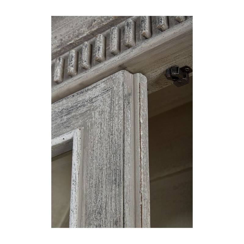 Furniture Classics Reims Cathedral 93" 2-Door Storage Cabinet, Charcoal