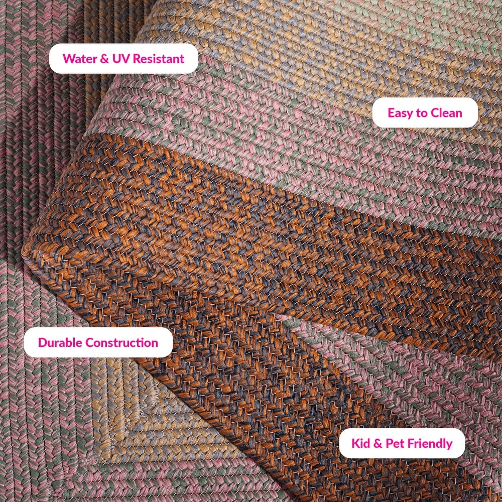 SAFAVIEH Handmade Braided Rosete Indoor/Outdoor Machine Washable Rug