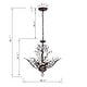 preview thumbnail 5 of 3, Terra Antique Copper Iron Clear Glass Crystal 4-light Chandelier