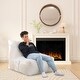 preview thumbnail 11 of 19, Inflatable Floor Bean Bag Chair with Memory Foam for Living Spaces