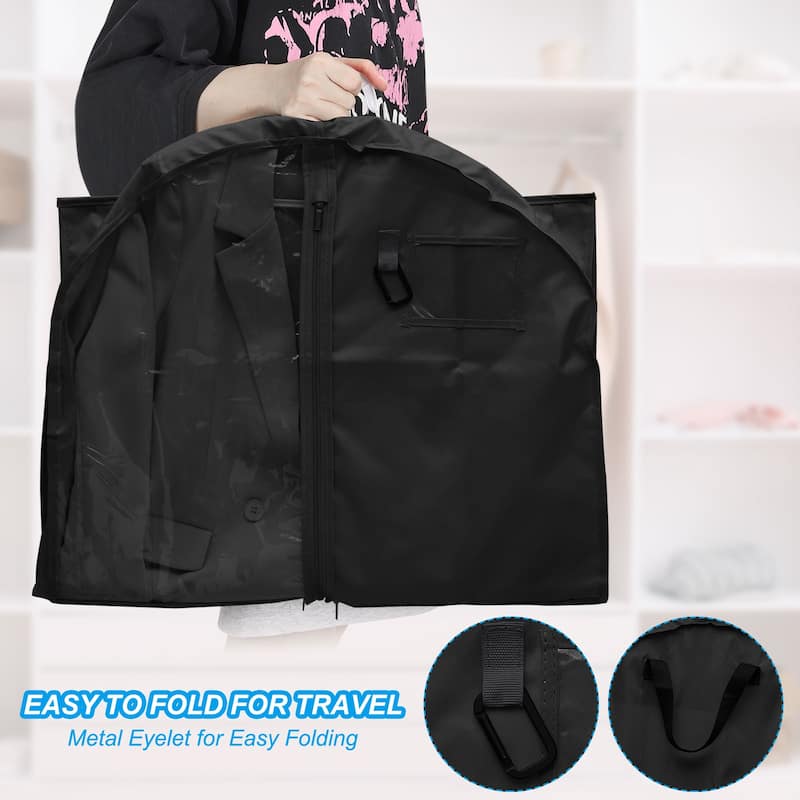Garment Bags for Dance Costumes, 40 Inch Hanging Garment Bag 4 Pockets