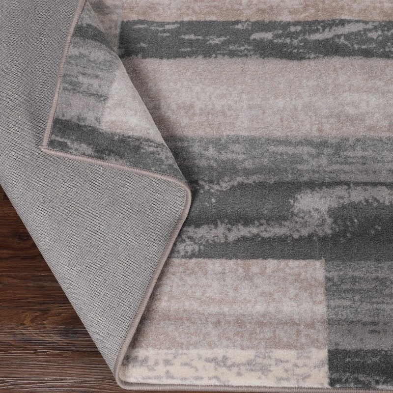 Superior Rockwood Modern Geometric Washable Indoor Runner or Area Rug