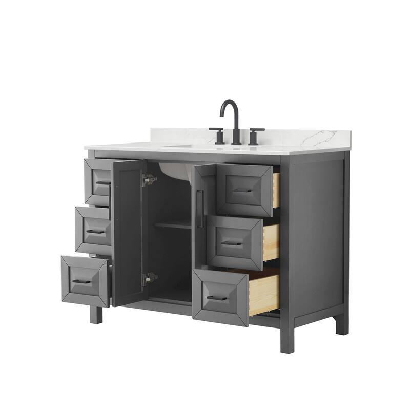 Daria 48-inch Single Vanity, 3 Hole Quartz Top