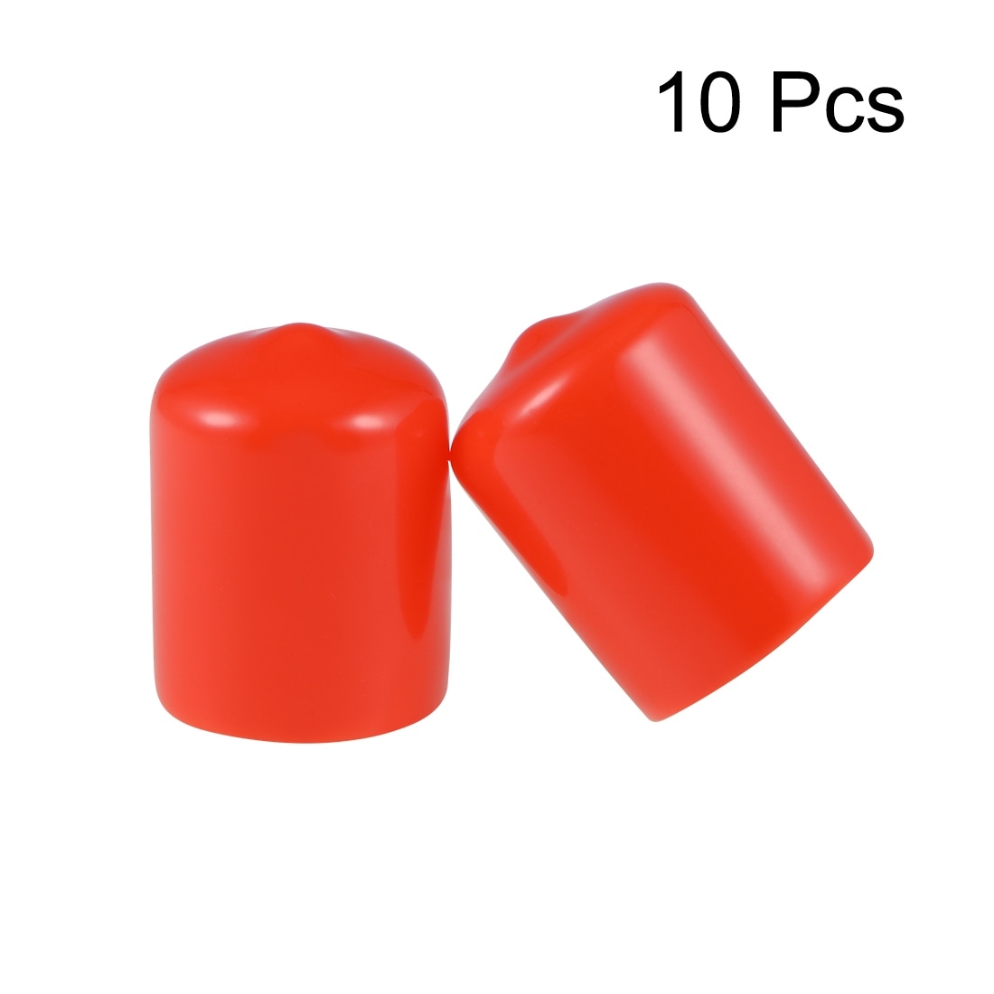 Screw Thread Protectors, 33mm ID 36mm Length Round End Cap Cover Red 10PC