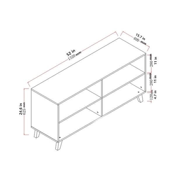 White Wood 4Shelf TV Stand for TVs Bed Bath & Beyond 31510442