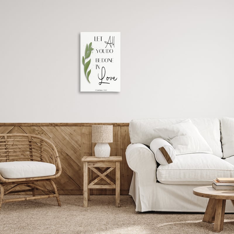 Stupell Done In Love Proverb Canvas Wall Art Design By Amber Clarkson