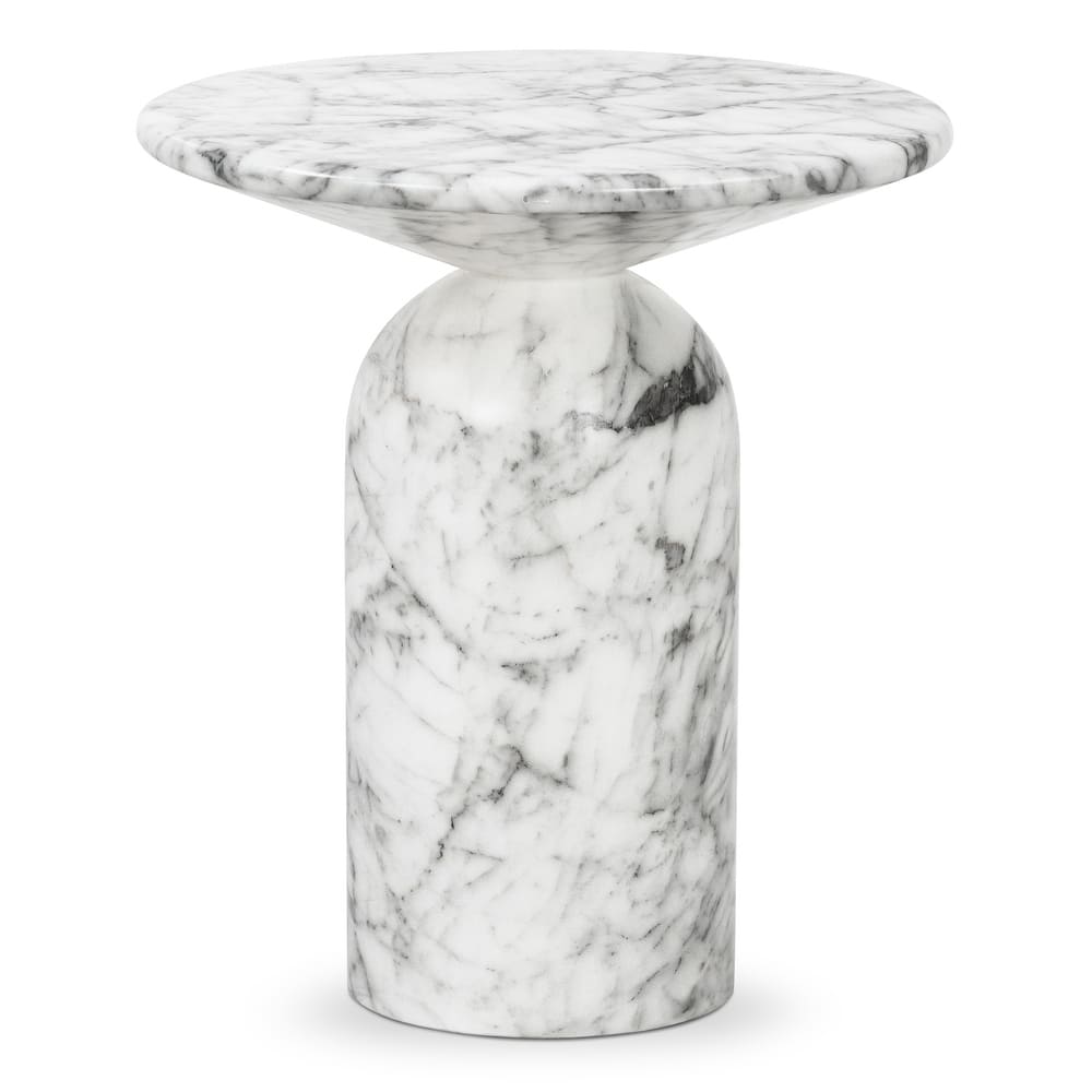 Poly & Bark Wels Resin with Marble Finish End Table