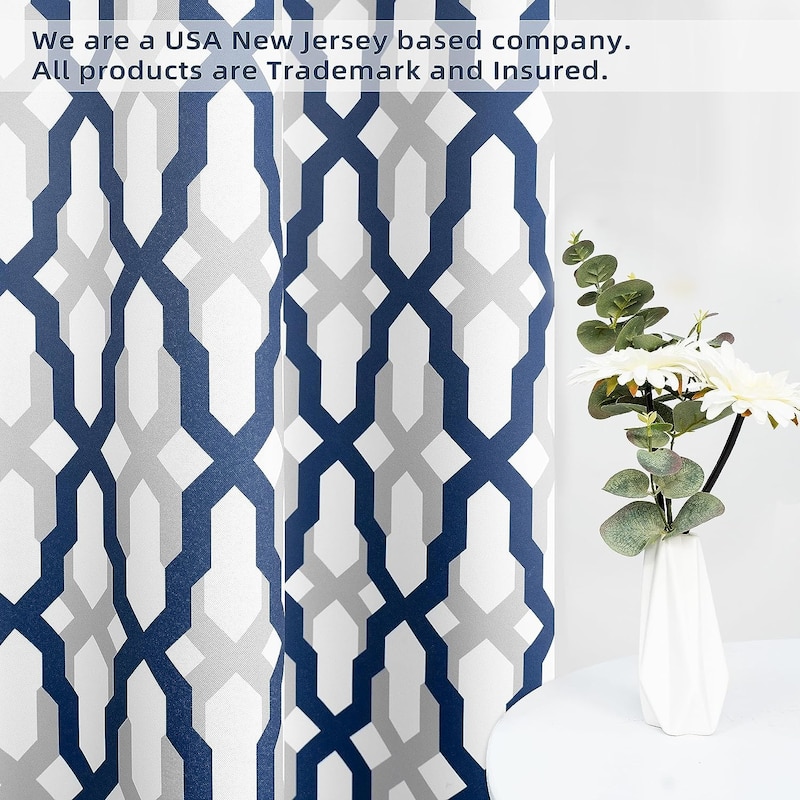 DriftAway Mason/Geo Thermal Insulated Blackout Grommet Window Curtain Panel