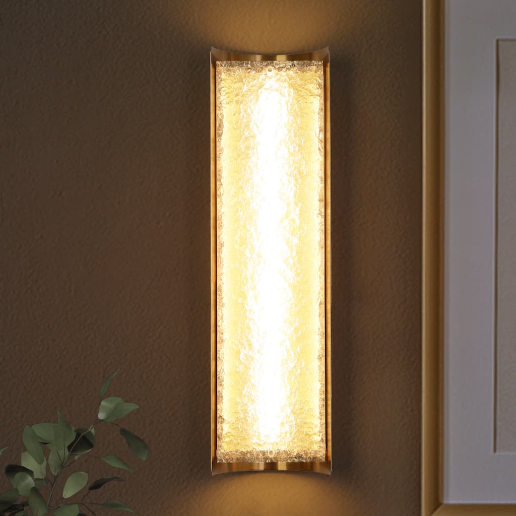 Modern Large LED Flush Mount Wall Lights Glam Armed Sconce Glam Bathroom Light - 6.3"W x 3.9"D x 23.6"H