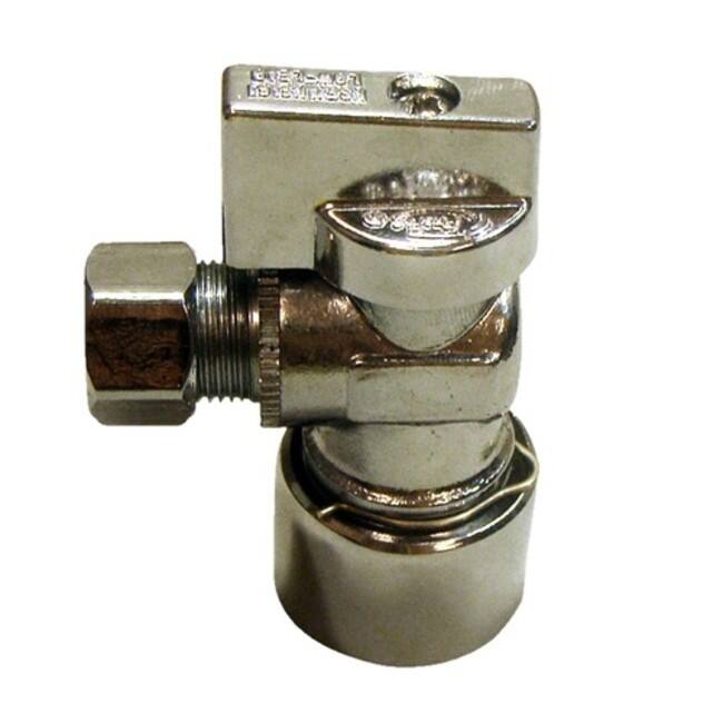PROFLO 5/8" Push x 3/8" OD Angle Stop Quarter 1/4" Turn