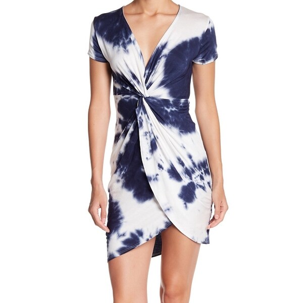 tie dye v neck dress