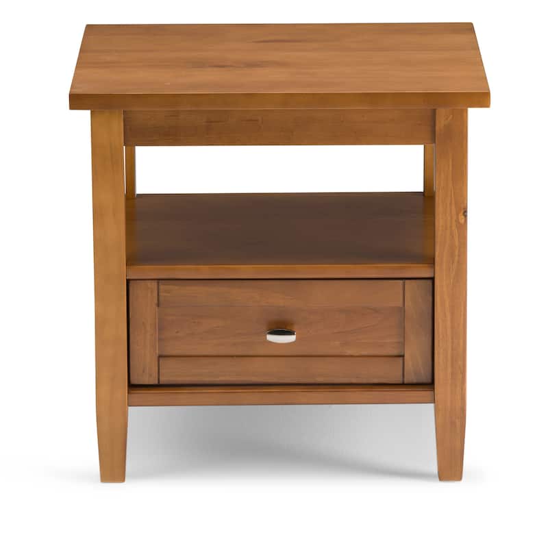 WYNDENHALL Norfolk SOLID WOOD 20 inch Wide Rectangle Transitional End Side Table - 20 inch Wide