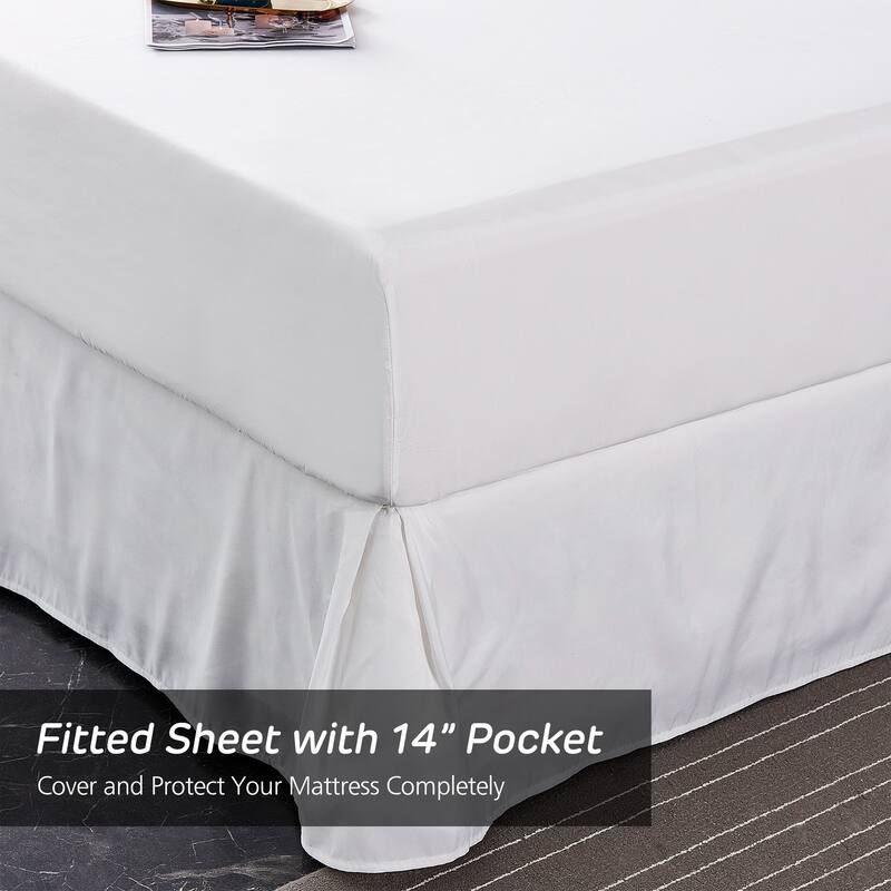 8 Pieces Bed in A Bag Pink Comforter Sets Bed Set