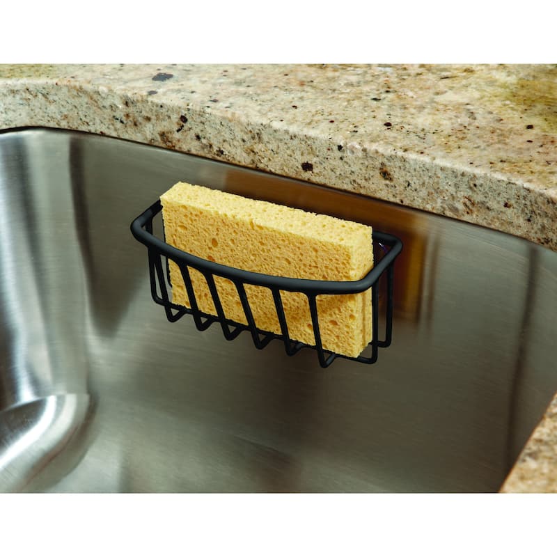 Kitchen Details Sponge Holder in Black - 5.5"X2.6"X2.4"