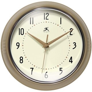 Infinity Instruments Retro 9.5-inch Round Clock