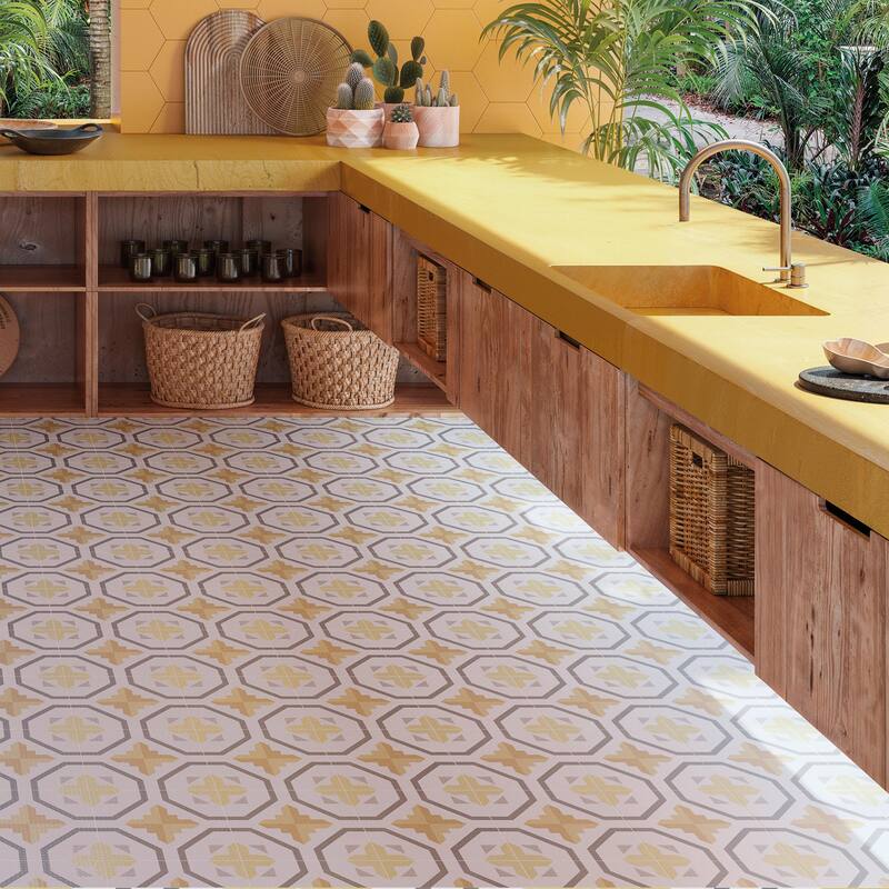 Merola Tile Prisma Mango 9-3/4" x 9-3/4" Porcelain Floor and Wall Tile
