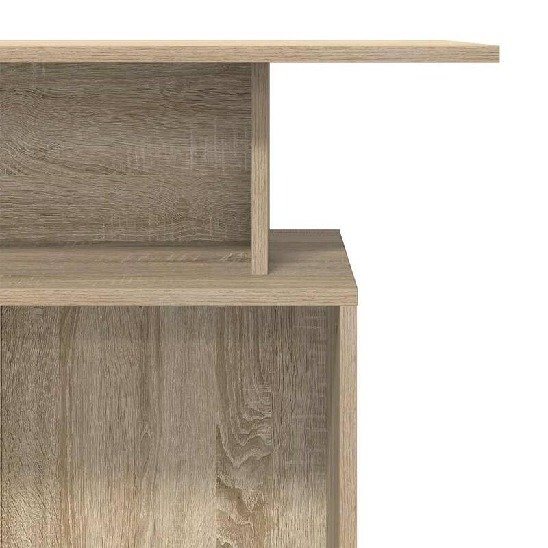vidaXL Reception Desk Sonoma oak Engineered wood 39.4 x 15.7 x 40.9 in