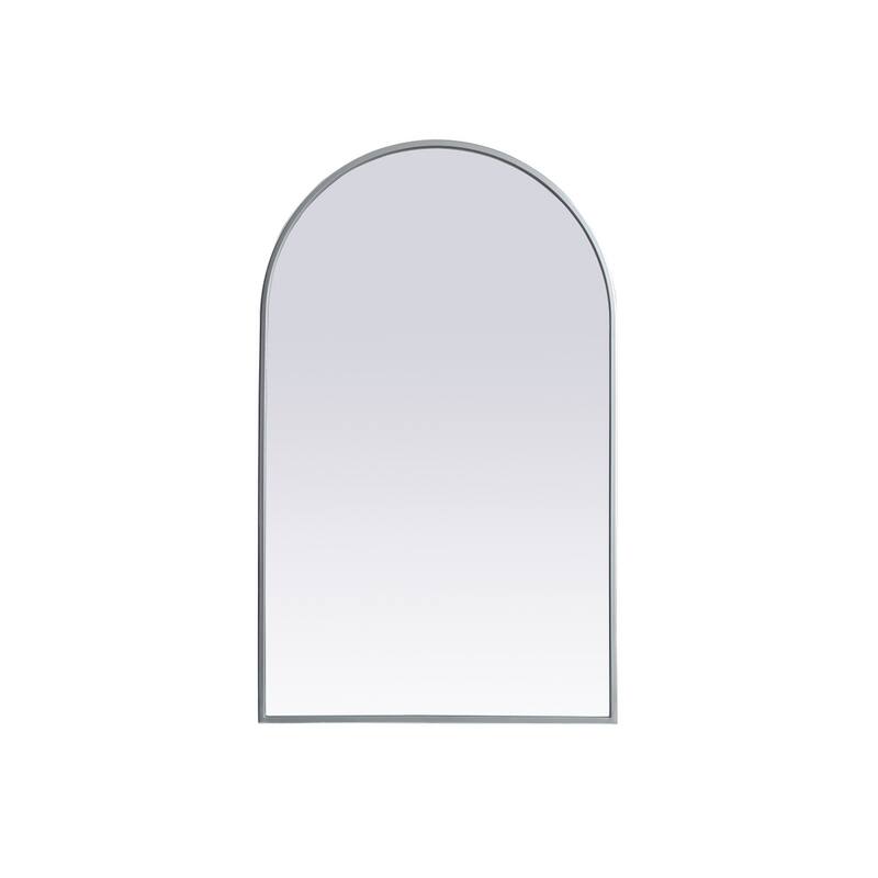 Indigo Home Metal Frame Arch Mirror 22x36 Inch - Silver