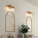 preview thumbnail 1 of 13, Modern Gold LED Long Strip Wall Sconces Bathroom Vanity Lights