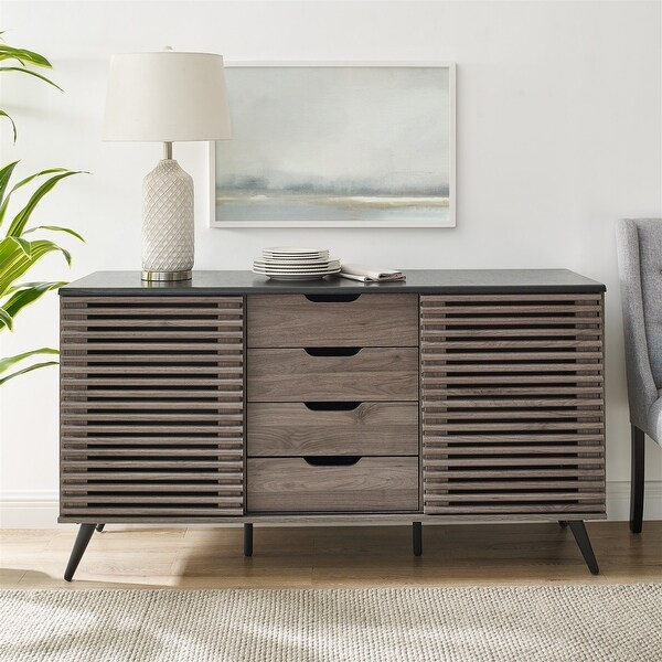 Strick & bolton sliding shop slat door sideboard