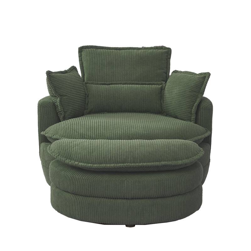 52" Cuddle Sofa Chair with Ottoman for Comfort